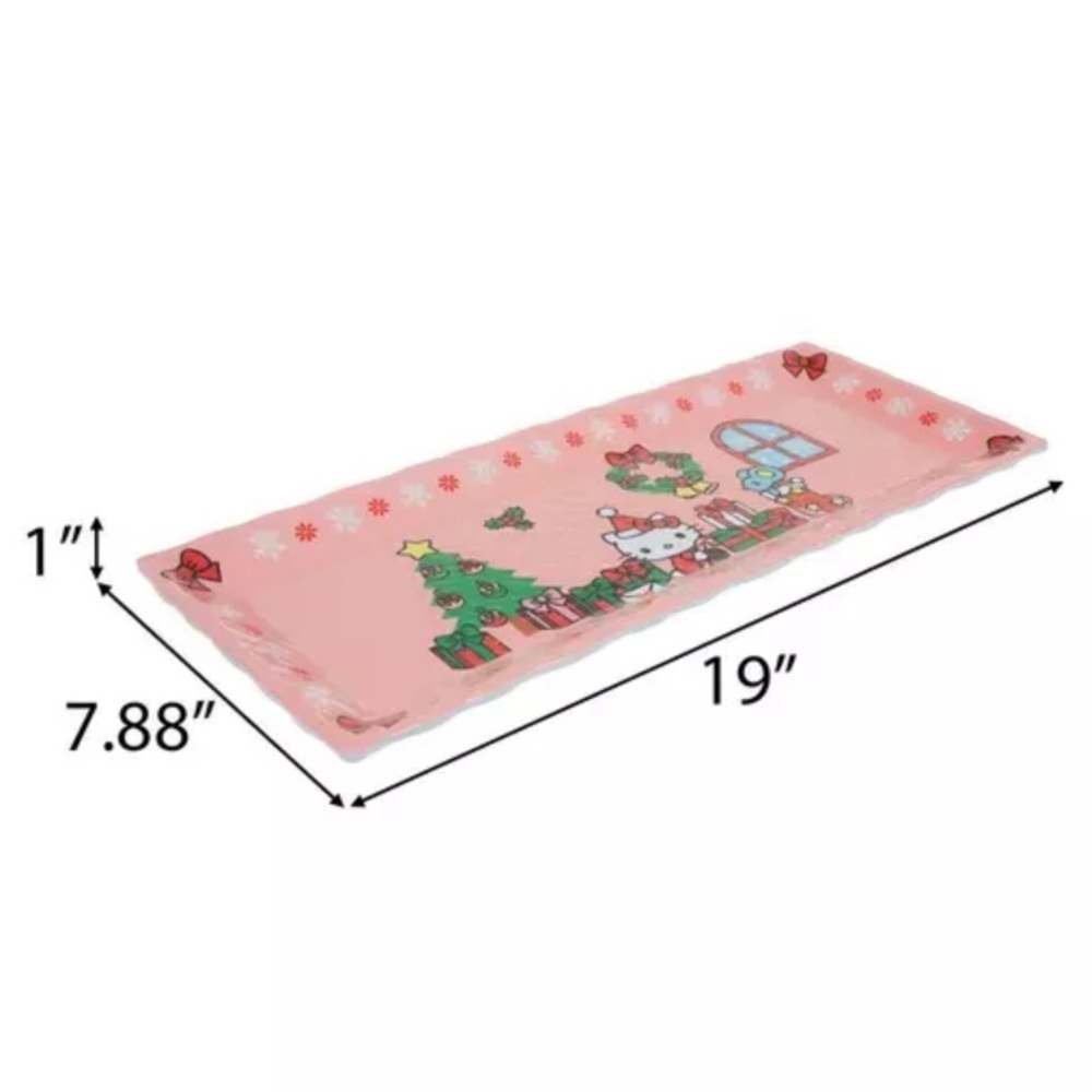 Hello Kitty Santa Christmas Holiday Melamine Dining Dinner Set Plate Bowl Cup - Picture 12 of 16